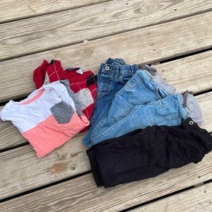 Bundle of Boy 4T Clothes. 3 Jeans/Black Pants/T-Shirt/Dress Light Sweater